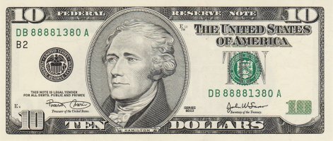 открою Вам секрет: Бен Франклин ($100) и Александр Гамильтон ($10) никогда не были президентaми США. О том, что на долларах печатают только пертреты президентов - миф