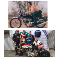 Ну а почему никто не вспомнил что на свои первые деньги купил мотоциклы: Нортон Коммандо-850" 1975г. и "Коммандо-750" 1972г. и Мото Гуччи и еще черный "Порт"
Потом у него была авария  в 1997г. вместо нескольких позвонков Киану вставили специальную пластину,так-же имеет огромный шрам от груди до пупка и множество переломов. Это все следствие скоростной езды на мотоциклах. Так что он особо не гоняет а предпочитает коллекционирование мото техники. И последствии основал компанию по выпуску мотоциклов Archmotorcycle.