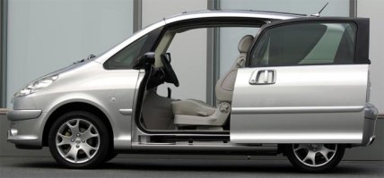 у меня у друга есть вот такая забавная штука - называется Peugeot 1007. С брелка по нажатию кнопки двери отъезжают сами, или изнутри, естественно ) Как в газели только сами туда-сюда катаются )))