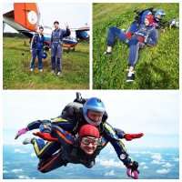 Похоже это "Киржач", прыгал там этим летом в первый раз с 4500 м. Очень круто, хочется еще раз :) 
Карма видос прикрепить не позволяет, так что поделюсь фото.