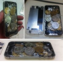 Что делают в китайском айфоне русские рубли? Скорее всего это уже дело рук русских кустарей, а телефон куплен на каком нибудь авито