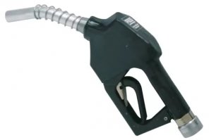 Да самый обычный ТРК у девки.
На фото: 
1) ТРК для жидкостей, 
2) ТРК для сжиженного газа, 
3) ТРК для сжатого газа. 
4) хрень, придающая "необычный вид" пистолету и просматривающаяся сквозь лобовое стекло.
Может она и омывайку льёт, но уж точно не газ. Но такой пистолет омывайку в современный автомобиль вряд-ли зальёт, слишком большой поток он выдаёт, больше мимо пролетит, да и в горловинку его просто так не вставить, пластик там дохленький, горловинки длинные, узкие и изогнутые.