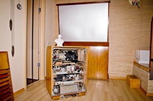 Проекционный телевизор "Москва". Московский телевизионный завод. 1957 год