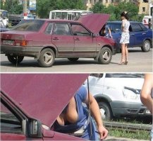 Вот что случается, когда за руль садится истинная автоледи