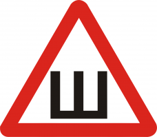 Не забудьте знак зимой повесить