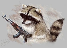 Невероятные кадры: обезумевший енот на полицейской машине!