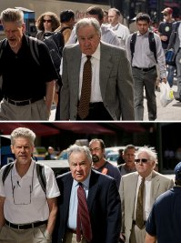 Верхнее фото - Очередной стрит-фотограф!
Нижнее фото - Какого хрена! Джон, глянь на него, год назад он тоже тут стоял! Ты точно замел все следы с тем прошлогодним контрактом?