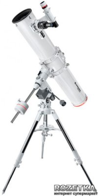 Кратность выше 2D объектива, мм - смысла не имеет по дифракционному пределу. Выше 300х для 150 мм получится только потеря поверхностной яркости и сужение поля зрения.
Этот?
Bresser Messier NT-150L/1200 EXOS-2/EQ5