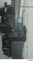 извините за гривизну фото ; 1) гур от маза (кто разницу пробовал тот поймёт) .. 2) воздухан от маза выведен за кабину (чтобы уши не закладывало).. 3)тормозные трубки полностью заменены шлангами гидравлическими.. 4)выхлопная система из водопроводных труб (магазинная сгнивала за год).. 5)шпильки колёс перточены на крупный шаг резьбы (кто крутил тот поймёт)..  6) кузов полностью сварен с нуля с вывалом в обе боковые стороны... 7) гидравлика кузова тоже самодельная два цилиндра от самосвала маз.. 9)доп печка от икаруса... 

п.с. рама длинная осталась без изменений,  машина была получена конверсионная (шасси) . 
все доработки и изменения провёл один человек, он же на нём и работал (на фото не он(фото давнее 1999год перед продажей))