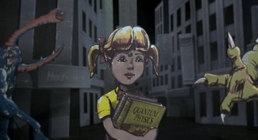 Что делает девочка одна на темной трассе с букетом цветов и портфелем. :-) сразу вспоминаю люди в черном.