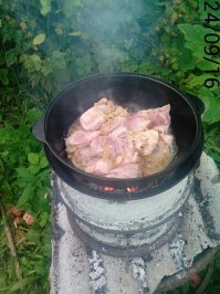 У меня вот так входит. Жар вполне равномерно.