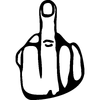 Знак "За рулём хамло".