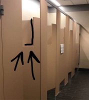 Так легче рулончик в другую кабинку передавать. :)