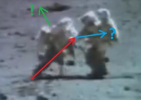 Почитал, подумал.
По "букварю": да, неправильно я выразился, назвав солнечные космические лучи солнечным ветром. Но однако же, цитирую: "За  время  наблюдения  регистрировались  вспышки, при  которых 
мощность поглощенной дозы вблизи Земли увеличивалась в несколько сотен раз (наиболее  мощная  вспышка  была  в  1973  г.).  При пилотируемых  космических полетах  внутри  солнечной  системы  мощные  солнечные  вспышки  представляют собой основную потенциальную радиационную опасность для космонавтов." 
Т.е. Никак по этому тексту нельзя сказать, что именно во время повышенной солнечной активности летать безопаснее. Обратный вывод сделать не получается никак. Разве что почитать дальше, про нейтрализацию излучения.
Вот есть галактические космические лучи, что происходит с ними в атмосфере при солнечных вспышках: "Из  таблицы  видно,  что  интенсивность  ГКИ  меняется  примерно  вдвое  в противофазе с солнечной активностью. Связано это с тем фактом, что в периоды максимальной   солнечной   активности   магнитосфера   Солнца   значительно возрастает,  достигая  орбиты  Юпитера,  и  отклоняет  заряженные  частицы  из глубокого космоса." 
Т.е. солнечная радиация сдвигает "границу действия" галактической радиации, но сама-то она никуда не девается. А звездонавту как-то не легче от того, что хапнул больше солнечной, а не галактической радиации. 
Опять несостыковка, уже по предложенному материалу, а том, что космонавту приятнее летать во время солнечной активности. Твердотельная электроника на спутниках дохнет от солнечных вспышек, а звездонавту приятный ветерок :)
По прыжкам: да, на Луне гравитация в 6 раз меньше. Но законы Ньютона никто не отменял. Масса не пропала, а она нехилая, не помню точно, что-то около 160 кг звездонавта вместе со скафандром. Если человек отталкивается от руки товарища из такой позы, он воздействует с равной силой на другого человека. Посмотрите в динамике: поддерживающий звездонавт отклонился назад хоть на немного? Я этого не вижу. Вряд ли надутость скафандра это объясняет. Нарушение законов физики тоже входит в программу тренировки этих крепких парней?
Больше всего для меня интересны отсутствия следов выхлопа на пыли. Хотел найти фотографии спускаемых аппаратов, а нашел статью по этому поводу. За меня уже это сказали. И я ничего не могу придумать в защиту реального прилунения.
Фото места прилунения и шоу с показом лунного грунта не могу ни опровергнуть, не подтвердить. Источник информации - сами американцы, а не независимые эксперты. Не могу сказать, как попал на Луну одинокий кусок вулканической породы. Может это кусок погибшей планеты, пропустим. Интересен сам факт обмена лунным грунтом. Сначала американцам отдали советский грунт, потом, через некоторое время прислали свою щепоточку праха.Из почти 400 кг не дать хотя бы маленького камешка - это не жлобство, это странность. Камень не подделаешь, а щепотку праха легко, учитывая, что на прилунившихся автоматических станциях были анализаторы грунта, грубо состав они могли исследовать. Намесить пыль из разных фракций не составляет труда. Это не особо помогает "заговорщикам", но и "адептам" лунной миссии не дает четких доказательств. Можно доставить еще грунт с камнями автоматической станцией, чтобы утереть нос скептикам, но ни одна американская станция так и не смогла вернуться с Луны. Что не огорчило бравых звездонавтов.