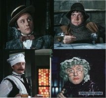 Андрей Миронов "Трое в лодке не считая собаки " шесть или семь ролей.