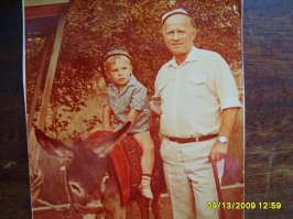 Я и дед в 1987. Ферганская долина, Канибадам УССР