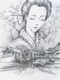 как то очень долго общался по телефону, и чертил на бумажке карандашом