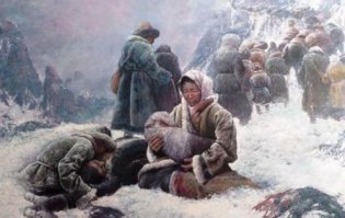 Дорога мертвых, тропа слез, тропою ушедших, ледяная тропа, снежная дорога....
Сам понимаешь, эти чюрке такие поэты. Им бы лишь оболгать русского человека, такого великодушного и доброго.