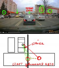 Скорее всего, водитель провожал взглядом пешехода, который заканчивал движение по пешеходному переходу справа от него, потом мельком бросил взгляд налево и сразу начал движение. Из-за стойки не смог опознать движение Подожди он секунду, то ничего не было.

1. Виноват водитель.
2. Если бы женщина не побежала, то аварии не было. Водитель не видел её, когда начинал движение, из-за стойки. (но это его не оправдывает).
3. Женщина не виновата, она начала ускоренное движение (например, что бы водитель не ждал), когда машина находилась в покое, т.е. не представляла угрозы.

Такие ситуации постоянно происходят на дороге. Пешеходный переход. Машины ждут.
Два варианта - тихо и спокойно идти, что у водителей ассоциирутся  с "крабом", "раком", "улиткой", либо, как второй вариант - ускорится, что уже ассоциируется с "оленями", "козлами", "баранами".
Есть третий вариант, спокойно пройти 3/5 пешеходного перехода и затем бежать. Что чаще всего и делаю.  Ну вот не знаю я - видит ли меня водитель или нет!!! А когда я уже перед фарами , там можно поиграть в вежливость - он меня пропустил, я по-быстрому убрался с дороги.  Часто благодарю - кивну, пять покажу и т.п. Мелочь, а вдруг приятно))