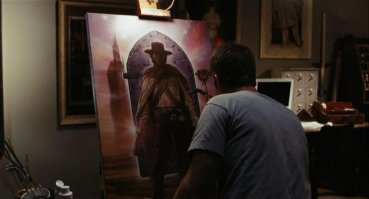 "Оммаж его мастерству можно наблюдать в фильме  Мгла : в мастерской главного героя висит именно этот легендарный постер."

Там в глаза только Роланд Дискейн бросается.