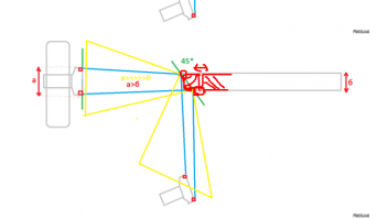 колесо должно уйти за габариты рамы, а у Вас все равно выступает. По мне чтоб этого достичь, можно реализовать поворот кронштейна на корпусе.