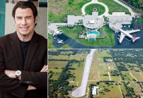 У Джона Траволты (тоже пилот с лицензией) взлетная полоса прямо у дома. И самолет паркует там же