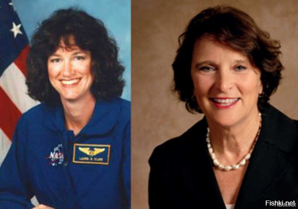 Уши оттопырены - уши плотно прилегают

Щели между верхними резцами нет - щель явно видна

Волосы на пробор не распадаются, у неё вообще левый пробор


Мочки ушей и прилегание ушных раковин, пробор с другой стороны

Форма бровей, разные подбородки, зубы у толстого перерисованы в фотожабе

Вообще разная форма черепа - вытянутая vs круглая

Вот Криста Маколифф:

Понятно, что у той дуры, которая на видео - тупо мозгов нет, но свои-то глаза у Вас есть или всё надо разжёвывать?