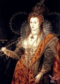 Елизавета Тюдор, королева с 1558 по 1603 годы и её предшественница Мария Тюдор, 1553-1558.
Ну, и портрет либо одной из них, либо какой-нибудь другой дочери Генриха Восьмого.