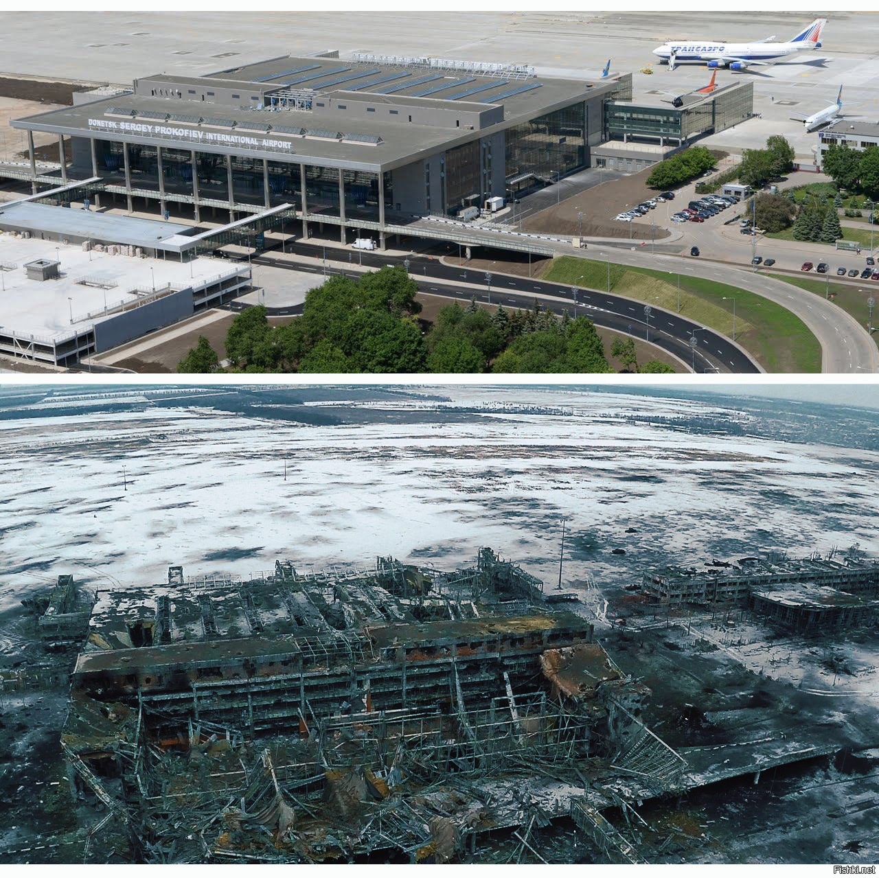 донецкий аэропорт до и после войны