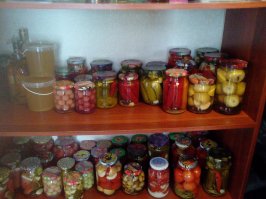 У меня соседка, бабуля добрейшей души человек!
Летом недорогие свежие овощи,которые прекрасно поедаются в сезон,а что не употребляется сразу, прекрасно хомячится зимой