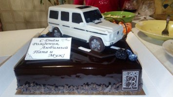 А мне жена вот такой торт подарила на день рождение.