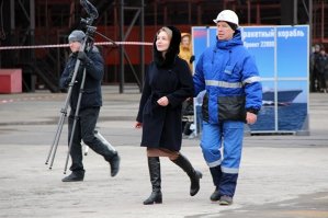 Спуск на воду МРК "Тайфун": фоторепортаж