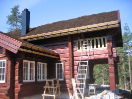 Ну почему же... Остались. Все крыши- земляные.