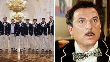 Самая нелепая форма была у россиян на зимней олимпиаде, форма хлдеев-официантов