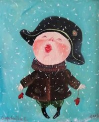 Ну не совсем так, веником просто снег стрясут, но, потом обратно уже никак... И еще варежки на резинках!