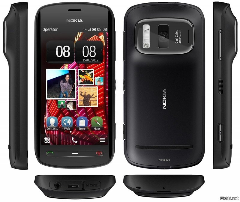 Nokia 808 PureView - лучший камерофон (2012 г.). 
Разрешение - 41 mpx.