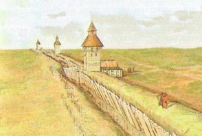 Засечная Черта (засечная линия, засека, украинная линия)   система оборонительных сооружений, применявшаяся с XIII века на Руси и получившая особое развитие в XVI XVII веках на южных границах Русского царства для защиты от нашествия монголо-татарских и крымских войск, а также в качестве опоры при наступлении на противника. Наиболее мощной фортификационной линией являлась  Большая засечная черта , которая входила в общую систему обороны Российского государства и состояла из укреплённых городов-крепостей (в 1630 году их насчитывалось свыше сорока), собственно засечной черты в полосе между Мещёрскими и Брянскими лесами, тыловой линии по течению реки Оки и поселений засечной стражи.