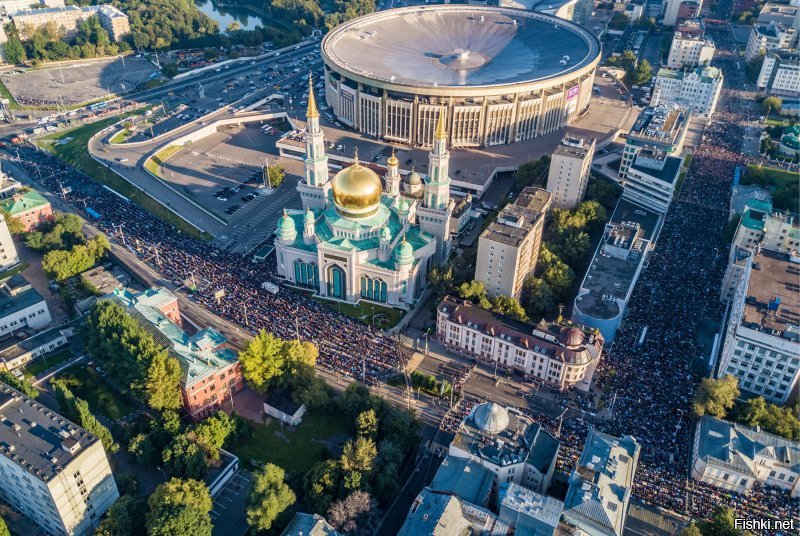 Вот тебе Москва и это только десятая часть примерно, там все прилегающие переулки вот так же выглядят. 
В прошлый этот их курбан байрам ехал на машине утром, так было такое впечатление, что весь Таджикистан с Казахстаном и все остальные иже с ними на улицы вышли. Я в Ташкенте столько узбеков сразу не видел:)...