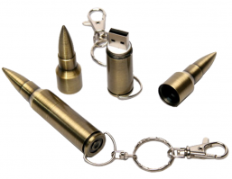 Флешка, гильза, два пыжа