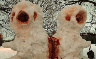 Я его слепила из того, что было: когда погода — не помеха новогоднему настроению