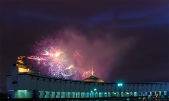 Парк Победы в новогоднюю ночь 2018.