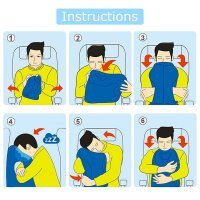 Хрень. Вот подушка, рекомендую. Руки в отверствия просунул, обнял, морду в верхнее окно положил, или ухом лёг - красота. В экономе самое то, упёр её в спинку переднего кресла, лег лицом и расслабился, она туго надувается, удобно.