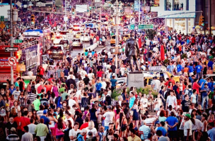 Людские "пробки" похлеще "пробок" велосипедных.