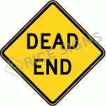 На знаке написано Dead End. Тупик впереди.