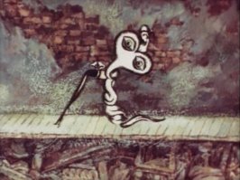 Для меня с детства самым жутким однозначно является мф "Калиф-аист". Пару лет назад даже специально пересматривал этот мультфильм. Все-таки жутковатый он)