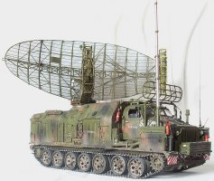 У нас такая вот была, в варианте станции обнаружения целей (СОЦ). Есть просто РЛС, на ней нет телескопической антенны.
Военное имя - "Броня", гражданское - Бронислава Карловна. Почему Бронислава, понятно, почему Карловна, за давностью лет забыл.