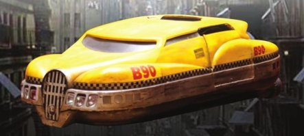 Он просто такси ждёт (как в "Пятом элементе").