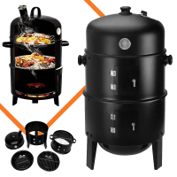 Хорошо сделал но гидрозатвор не увидел . У меня 2 коптильни одну собрал за часик , тесть хотел выкинуть старую грильницу я походил подумал :) взял болгарку набор шайб и шурупов и готово :) Тесть доволен а дома копчу на коптильне 3 в одном . Вот результаты копчения первая на столе из покупной вторая на той что сделал .