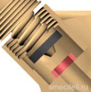 Приливной поясок - седло, на рисунке выделено красным