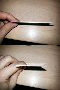- Кто пришлют фотографию банковской карты с двух сторон, 
тот будет участвовать в беспроигрышной лотерее с дорогими призами! 

- Правда, что-ли? 

- Да! 

-Ок, сейчас. 

...

- Так пойдет?